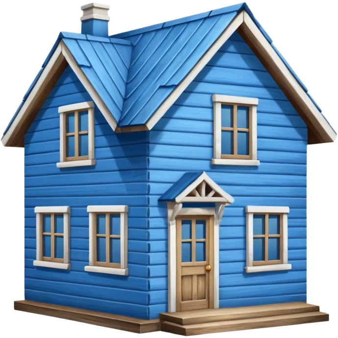blue house emoji