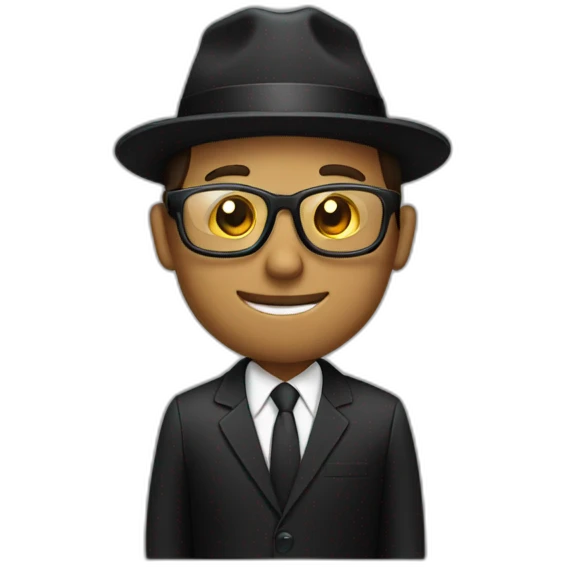 business man wearing black siut emoji