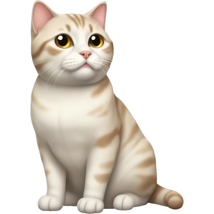 American short hair cat fat emoji