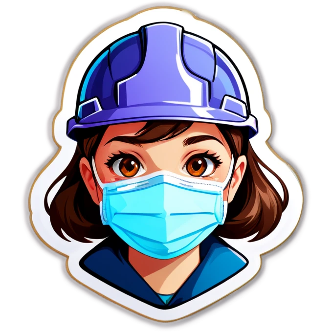 Girl with ppe emoji
