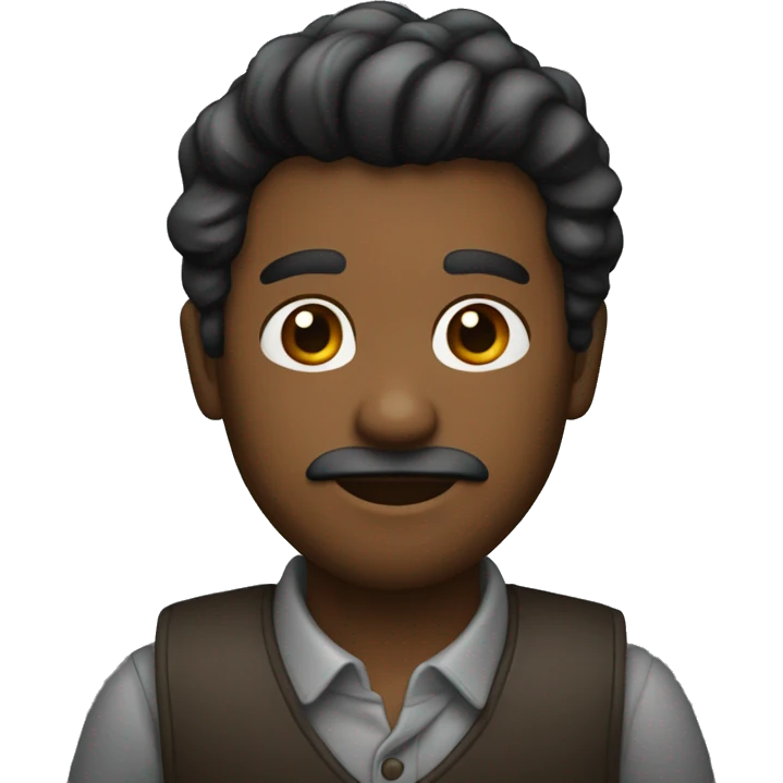 hombre cuarenta años pelo negro emoji