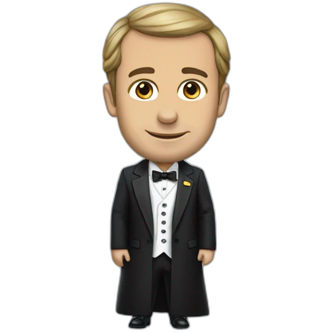 Emanuel macron en robe emoji