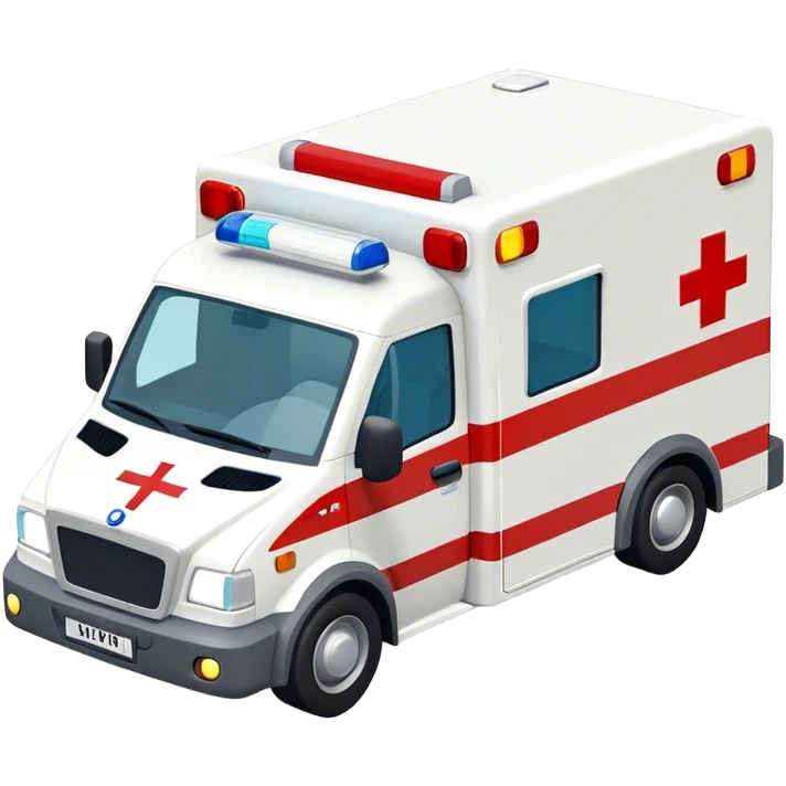 isometric british ambulance  emoji