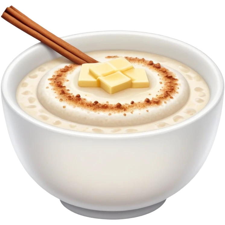rice porridge with butter and cinnamon sugar emoji