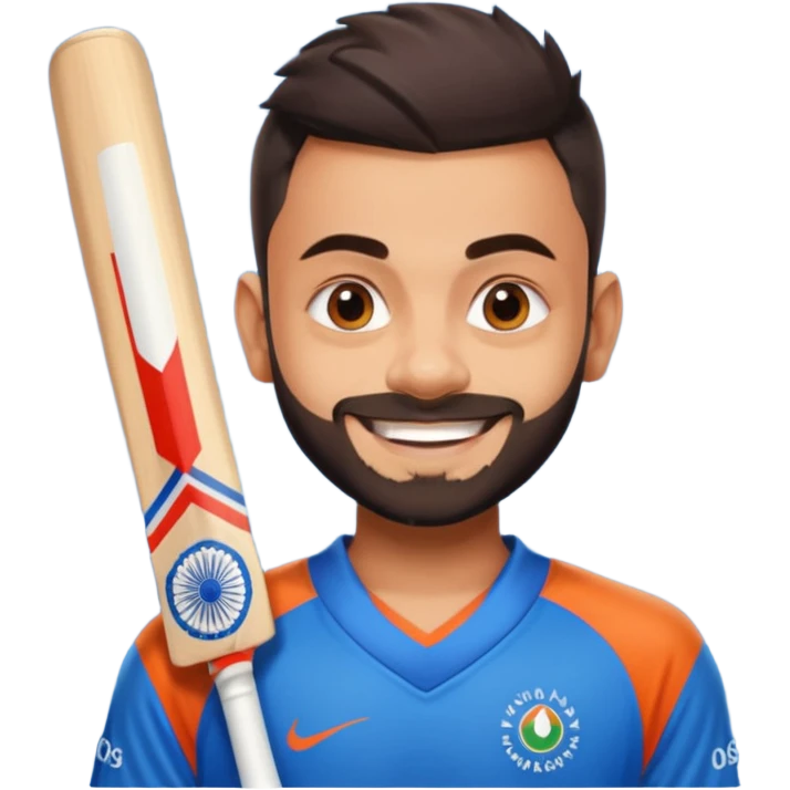 Virat in indian jersey emoji