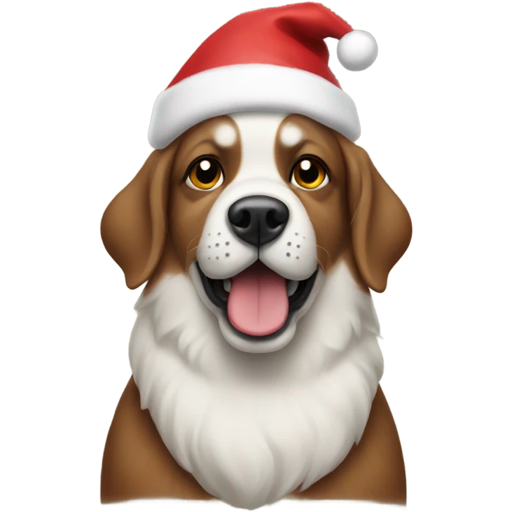 Santa as a dog emoji