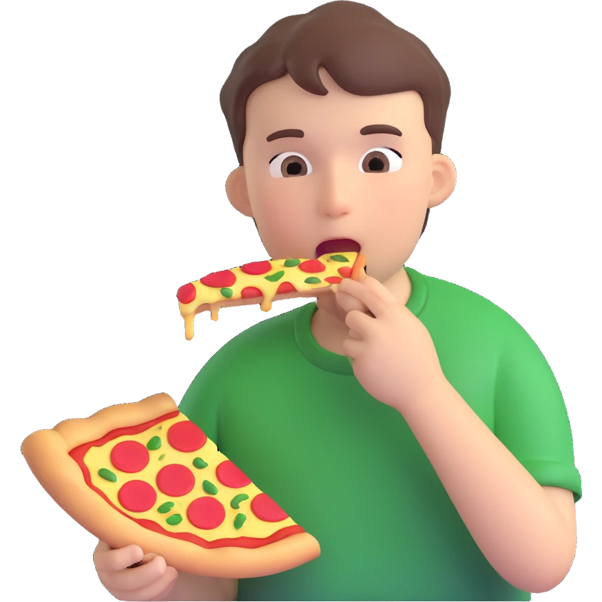 Boy Eating Pizza  emoji