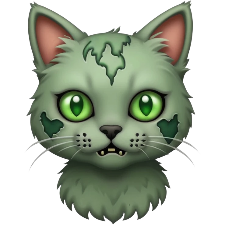 cute zombie cat emoji