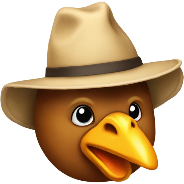 Chiken with hat  emoji