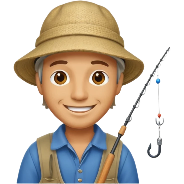 happy fisherman emoji