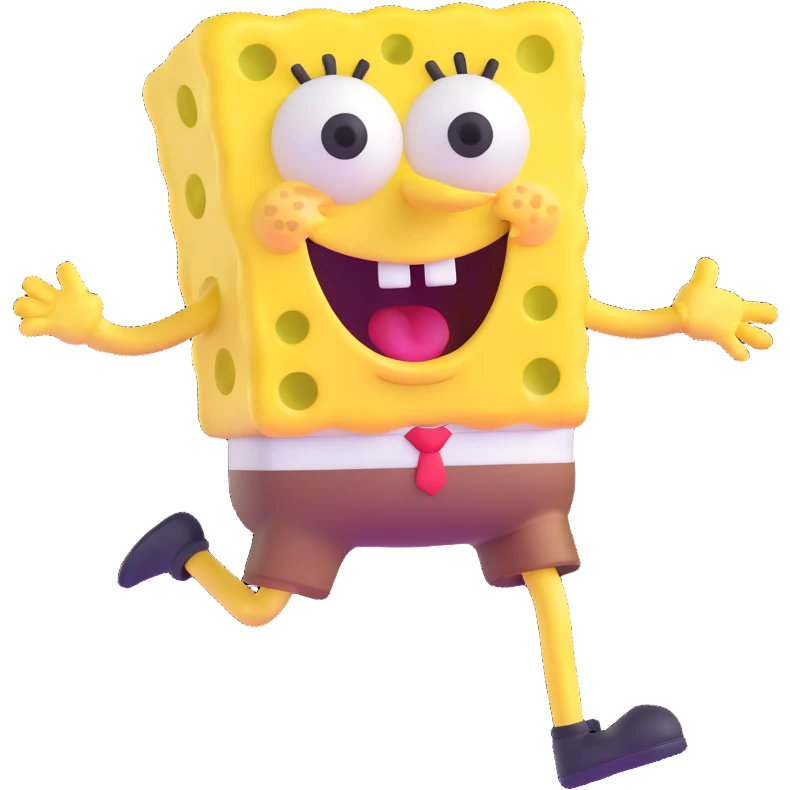 SpongeBob character dancing with bottom wiggling emoji