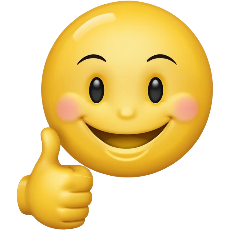 smiley face holding a thumbs up emoji