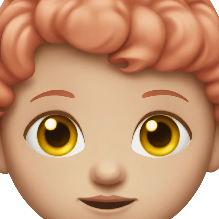 Red headed baby with pink eye emoji