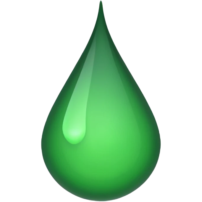 Green blood drop emoji