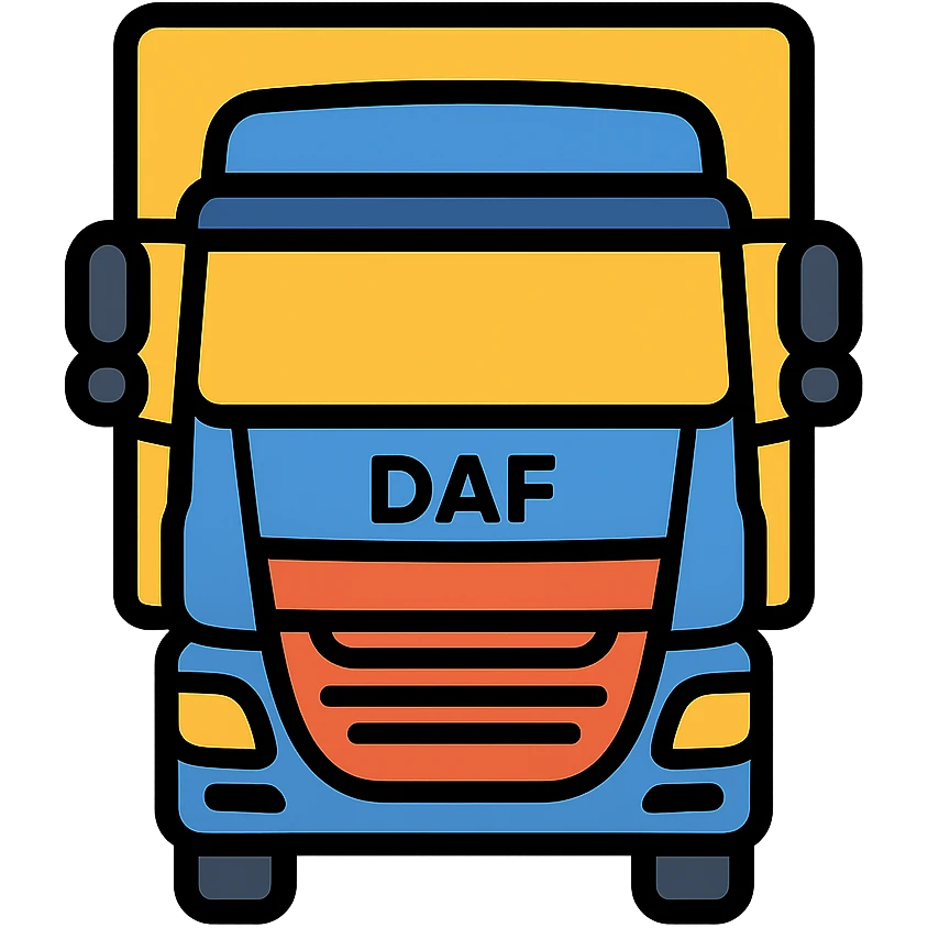 color outline icon of a DAF truck emoji