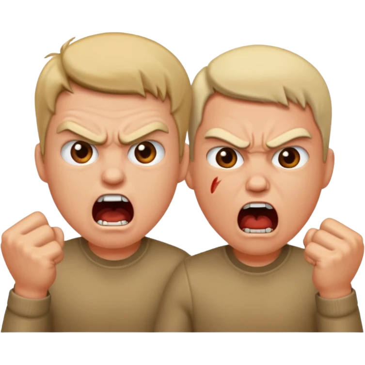 two people yelling at each other emoji