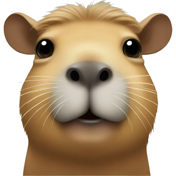 Capybara with a big moustache  emoji