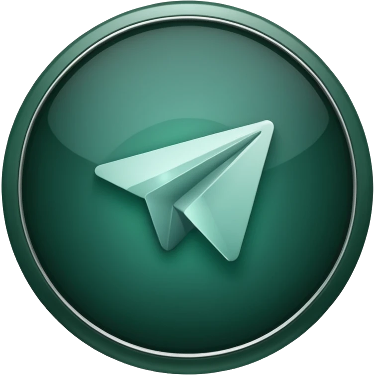 
dark green telegram icon emoji