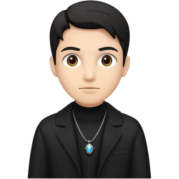 time traveler in black clothes emoji