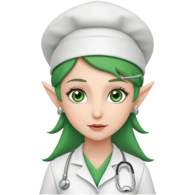 elf nurse with nurse hat emoji
