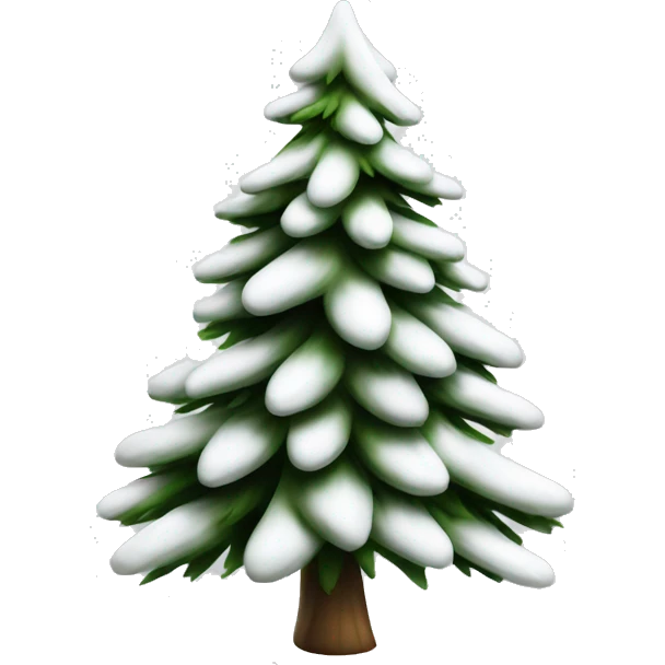  actual white fir christmas tree isolated.  emoji