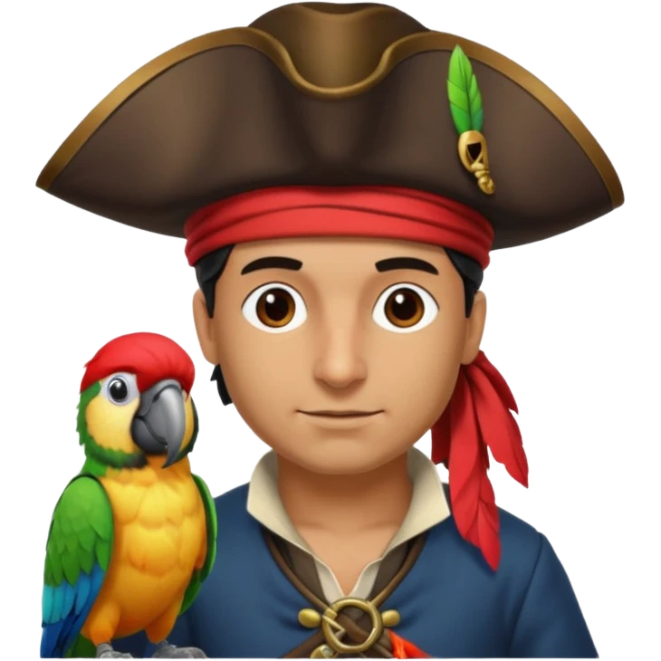 pirate and parrot emoji