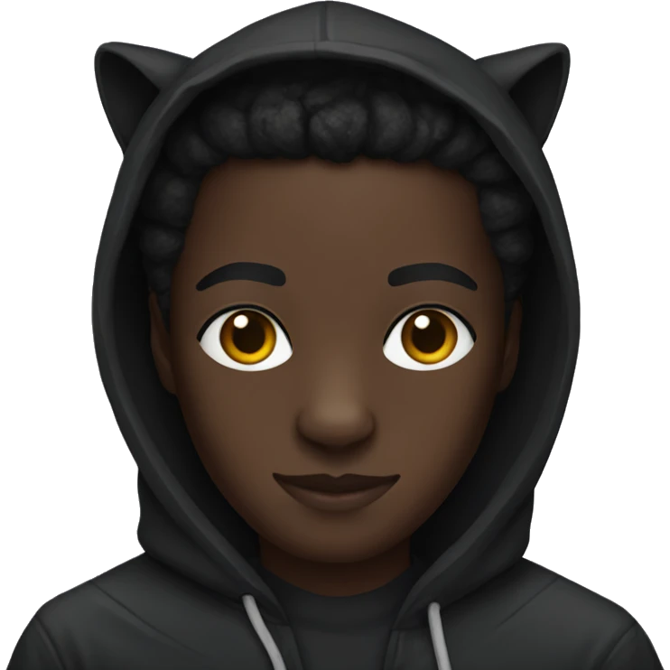 Black panther with a hoodie on  emoji