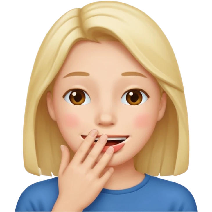 covering mouth blushing smile emoji