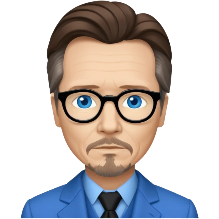 Gary Oldman with blue eyes emoji