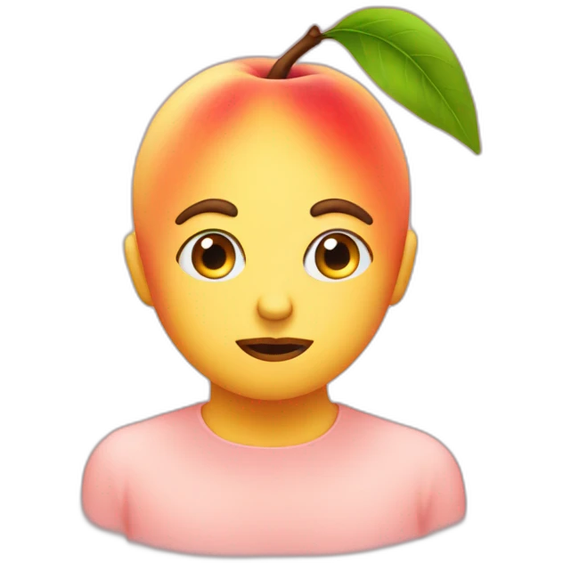 thinking peach emoji