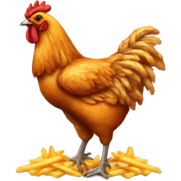 pollo asado con papas fritas emoji