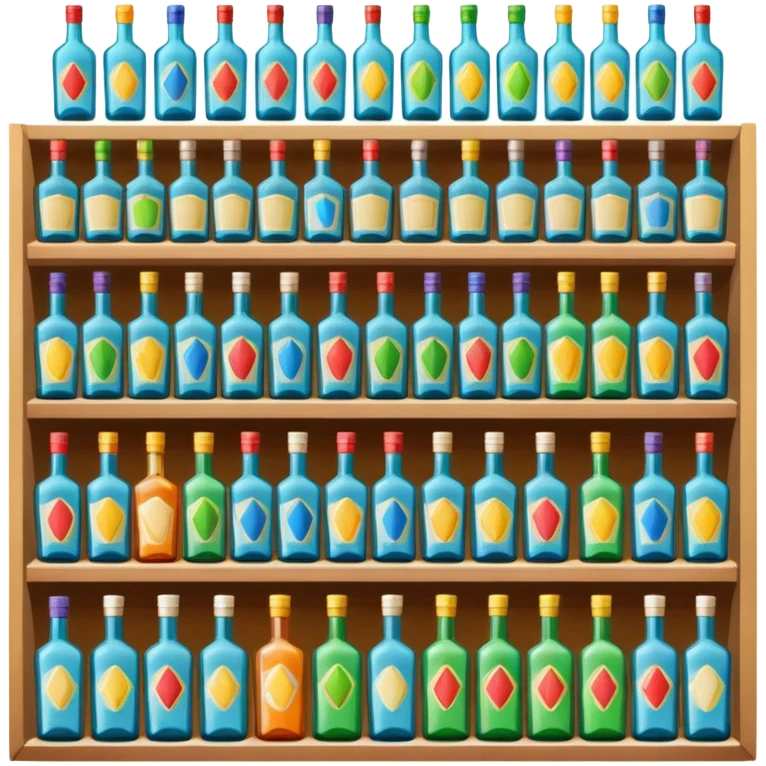 Supermarket liquor section emoji