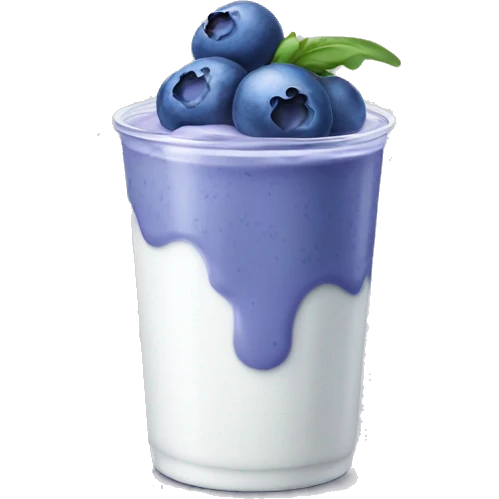 Blueberry yogurt  emoji