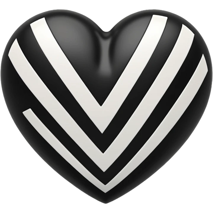 Adidas white stripes black heart emoji