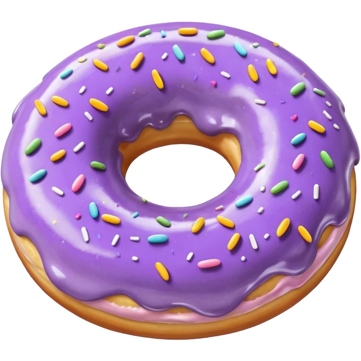 lavender colored donut lavender colored donut emoji