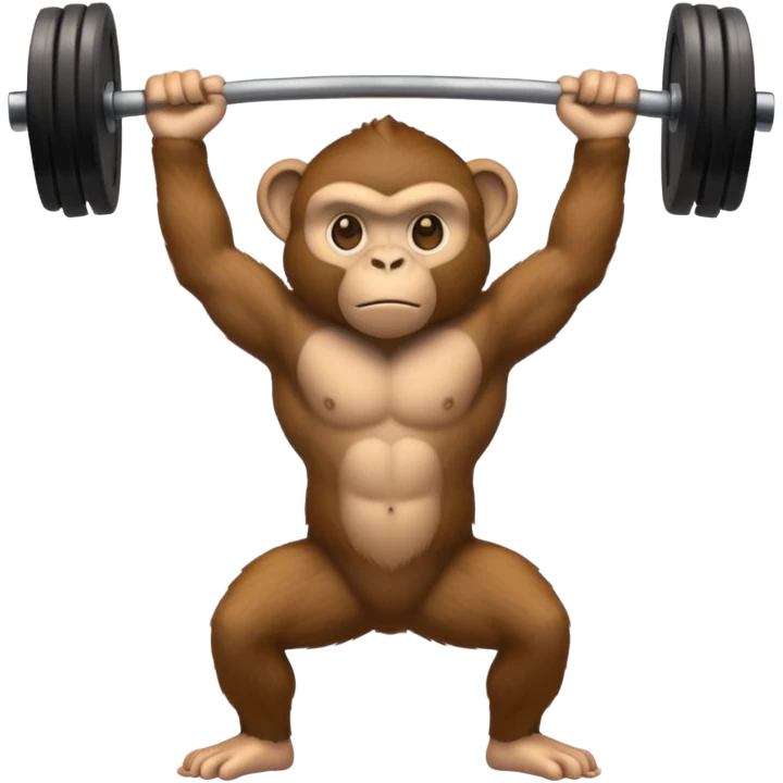 strong monkey lifting weights emoji