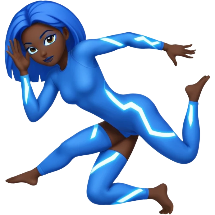 electric bending black woman emoji