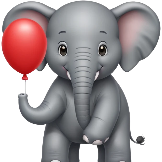 Elefant mit Ballon  emoji