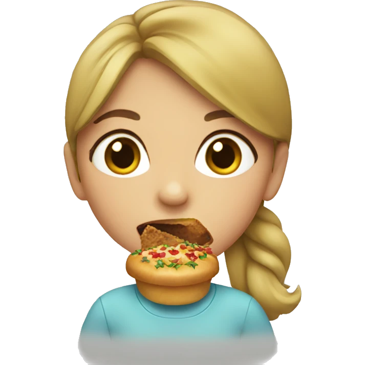 Girl eating torta  emoji
