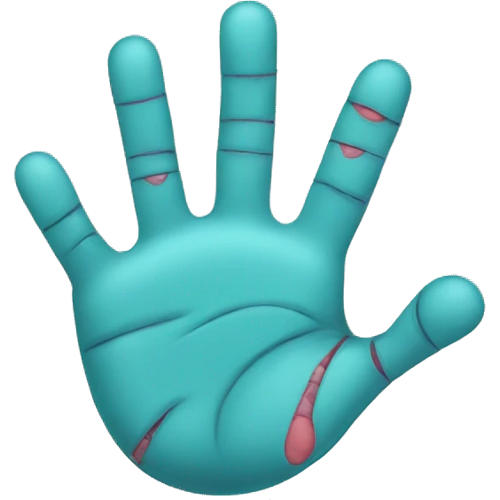 Hand with stiches emoji