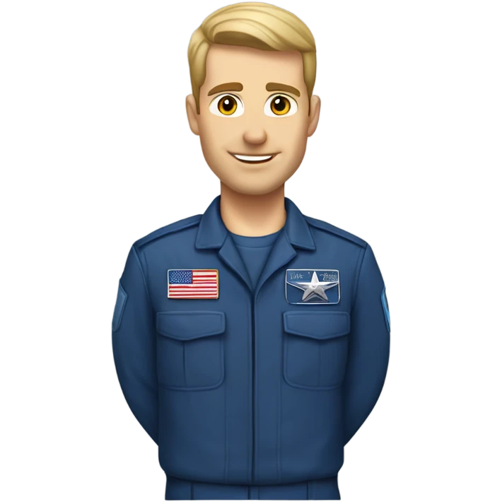 United States, Air Force military mechanic Caucasian male emoji