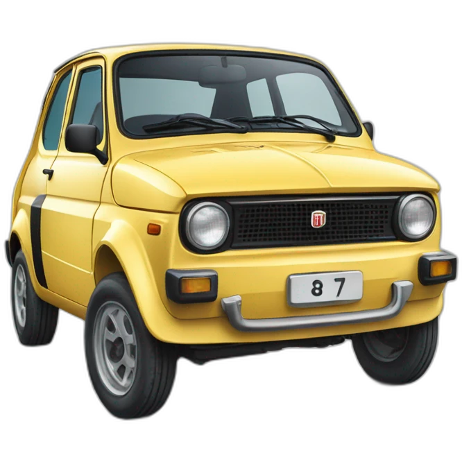 comic drawing of Fiat 126P emoji