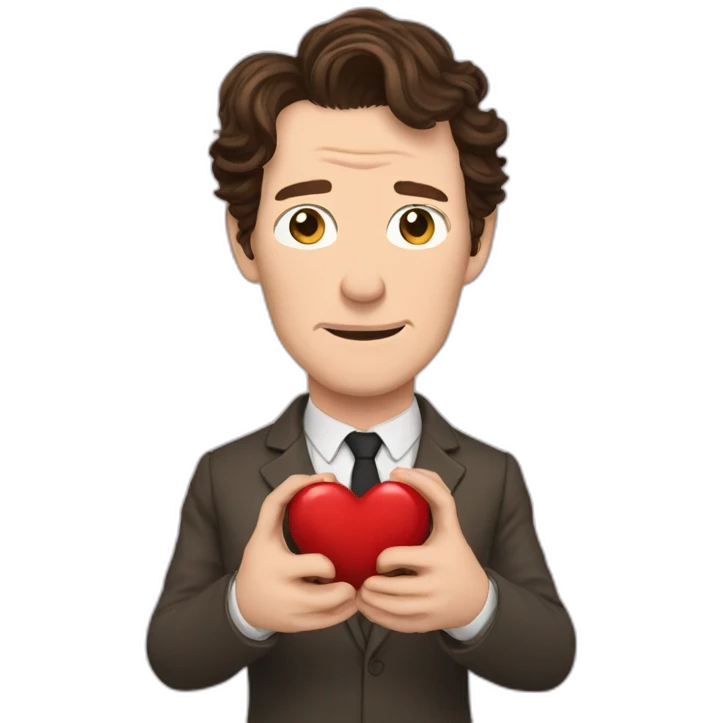 benedict cumberbatch with heart in hands emoji
