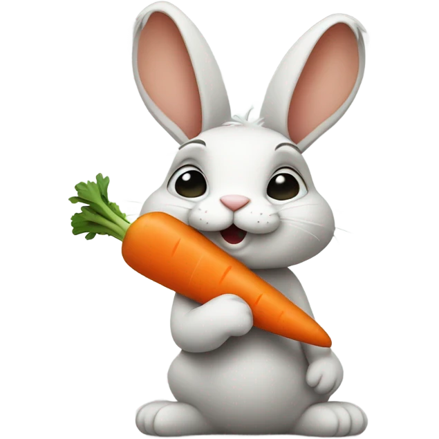 Bunny smoking carrot emoji