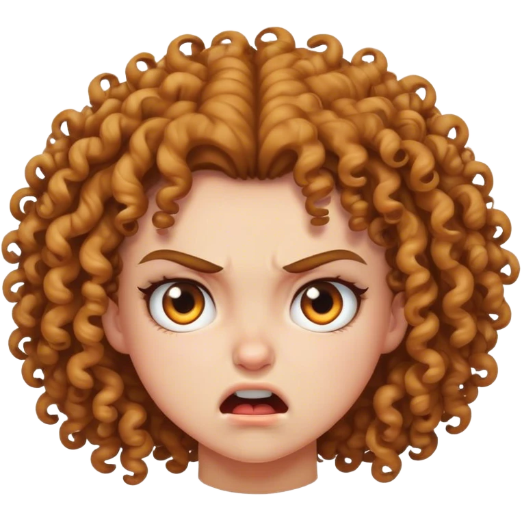 Angry curly haired girl  emoji