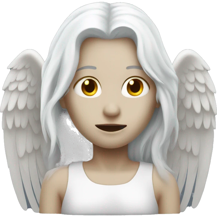 dead angel with white hair emoji