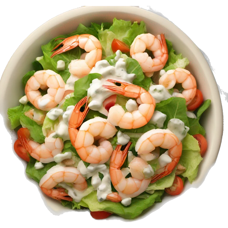 shrimp salad with ranch on tp emoji