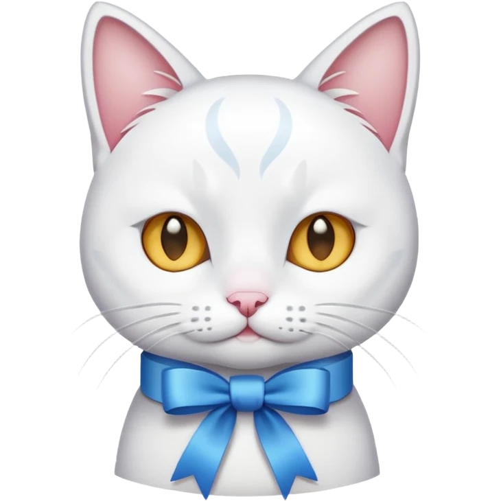 kurdele takan beyaz kedi emoji