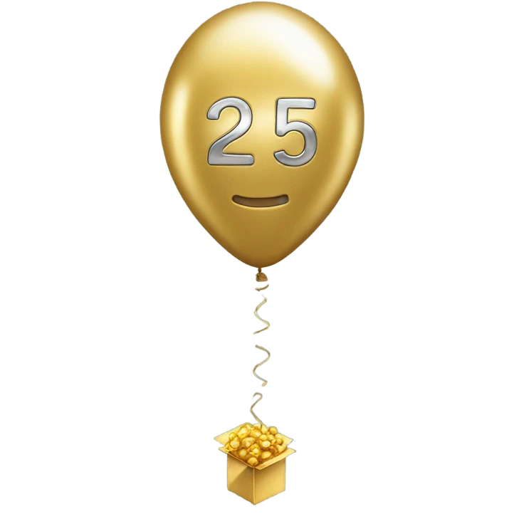 2025 gold balloon emoji