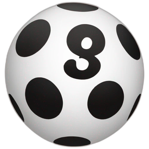 bingo ball with number 8 emoji